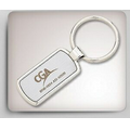 Two-Tone Rectangle Metal Key Ring